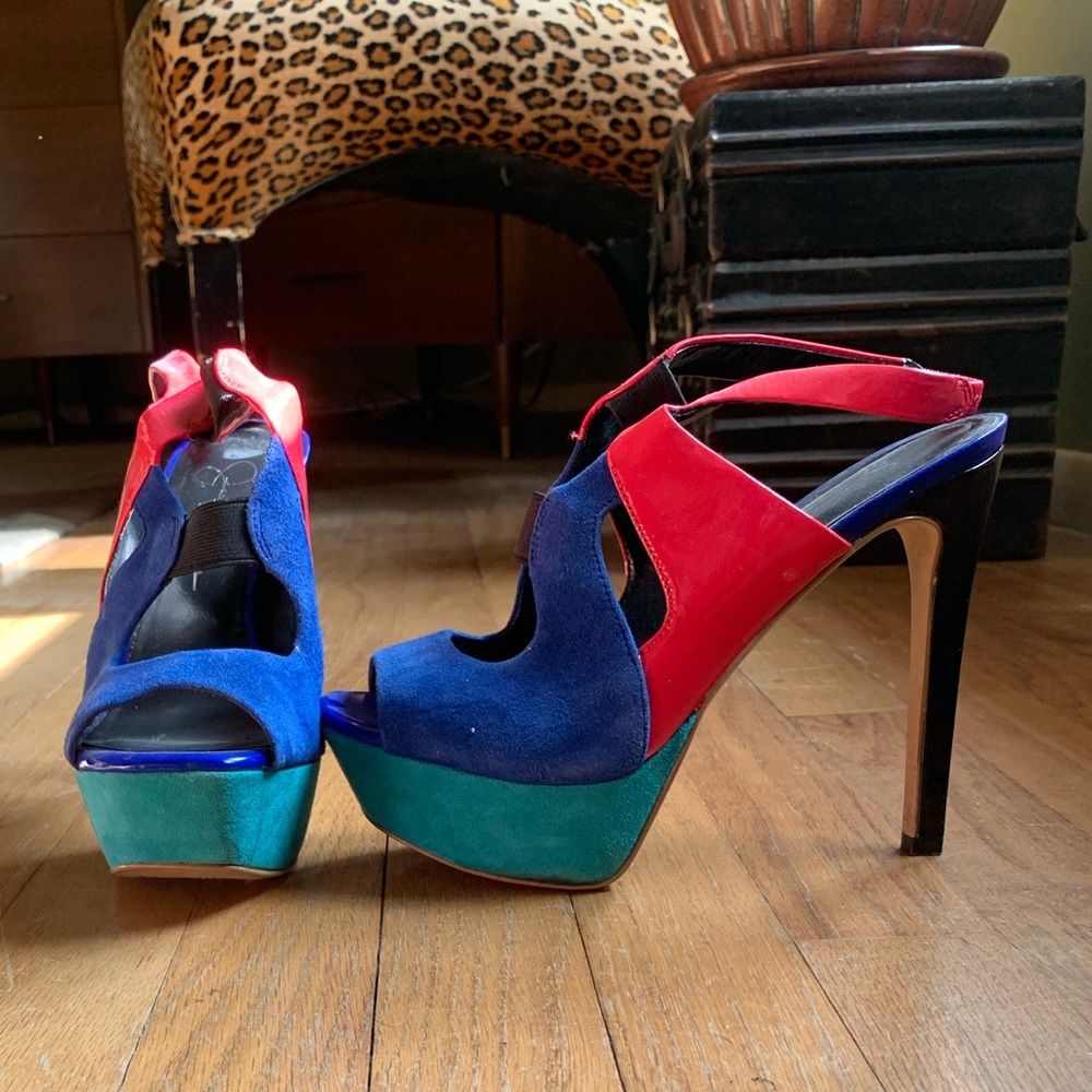 Jessica Simpson Color Block Platform Stilettos - Picture 2 of 9